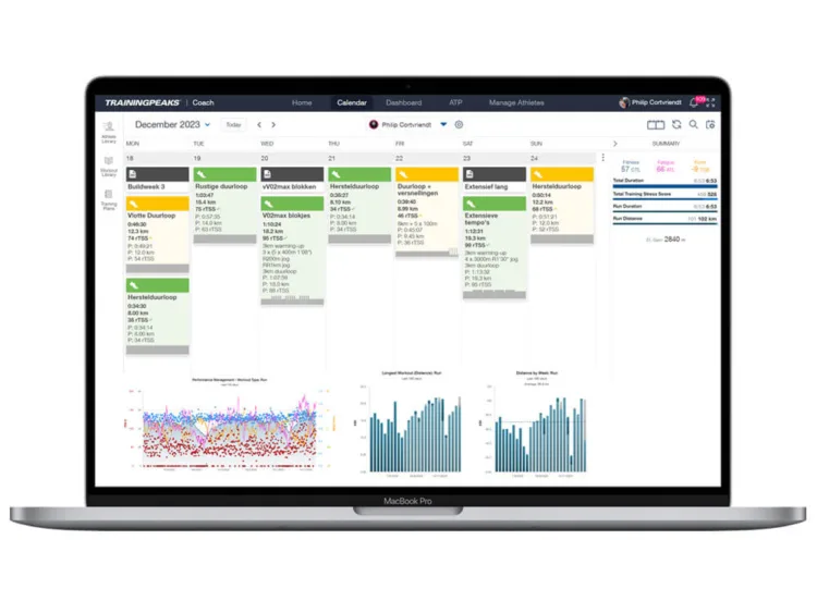 Training data trainingpeaks platform