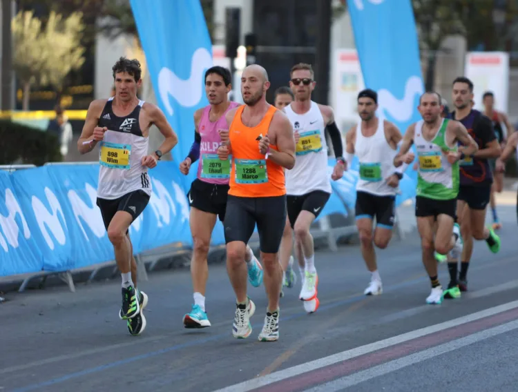 Wim Demaeyer onderweg tijdens Valencia Marathon